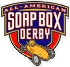 All-American Soap Box Derby logo with a yellow soap box car